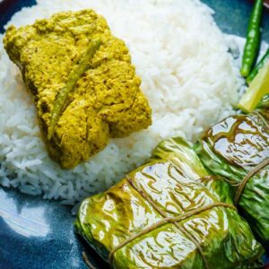 Bhetki Macher Paturi (Barramundi in Banana Leaves)